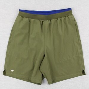 Fabletics Shorts Mens Size S Green The Fundamental Shorts II Lined 7" Athletic